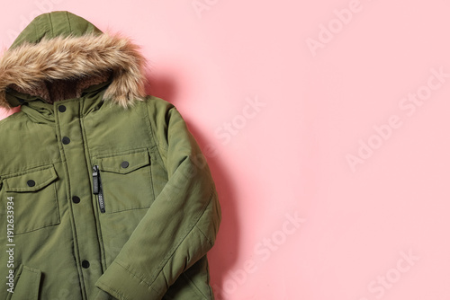 Children's green winter jac...