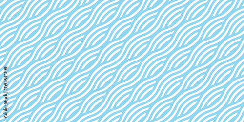 Seamless geometric pattern with light blue waves.eps10