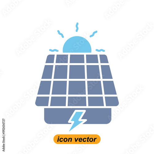 solar panel icons. Flat illustrations of solar panel vector icons for the web. Vector illustrations of company icons.