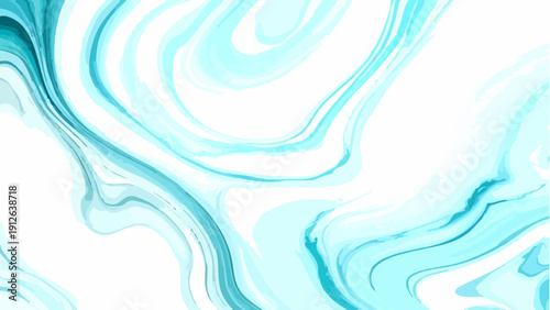 Vector Swirling aquamarine liquid art design, fluid watercolor. Beautiful design elements for modern graphic design