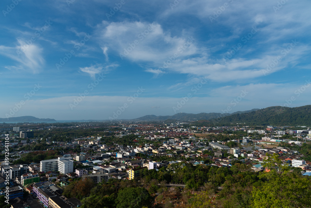 Fototapeta premium Phuket Cityscape from Khao Rang Hill