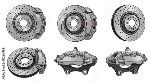 Brake Discs and Calipers Set.