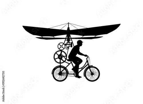 Human-Powered Hang Glider Bike Concept Art