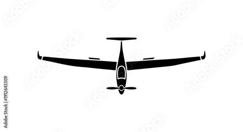 Minimalist Glider Aircraft Vector Illustration