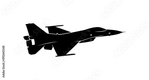 Modern Military Jet Aircraft Vector Illustration