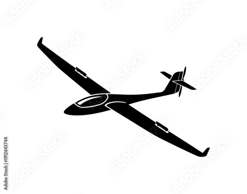 Modern Glider Aircraft Vector Illustration