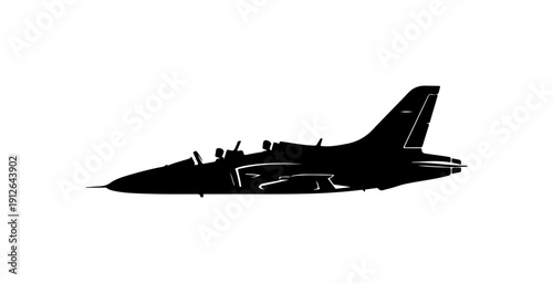 Modern Military Jet Aircraft Vector Illustration