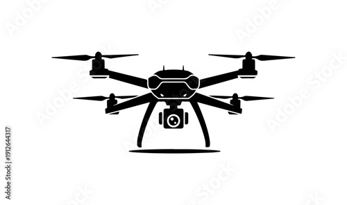 Modern Quadcopter Drone Vector Illustration