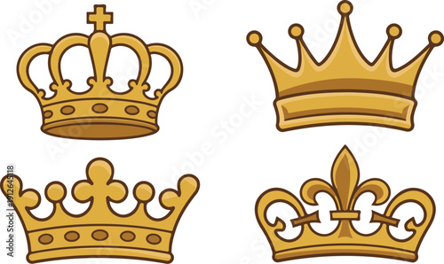 Classic Golden Crown Collection  Regal Icon Set
