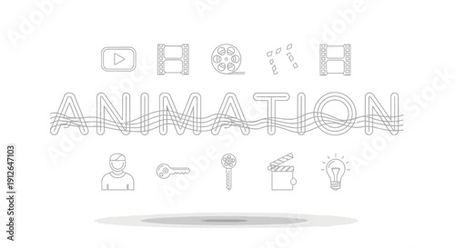 Animation Concept - Creative Process Icons and Text