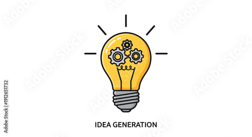 Light Bulb Idea Generation with Gears Inside