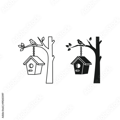 Black minimalist paperclip flat design vector illustration on white background office supply graphic art