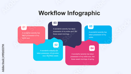Dynamic Five-Step Process Infographic