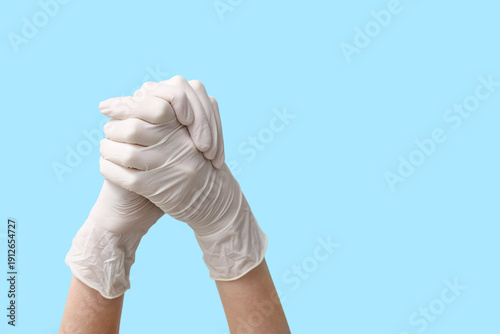 Female hands in medical glo...