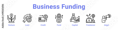 Business Funding Icon Banner