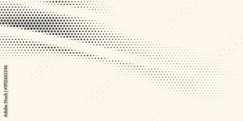 Hexagon Shapes Vector Abstract Geometric Technology Oscillation Wave Isolated on Light Background. Halftone Hex Retro Simple Pattern. Minimal 80s Style Dynamic Tech Wallpaper