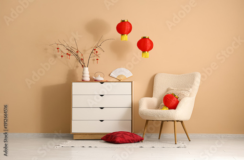 Interior of living room dec...
