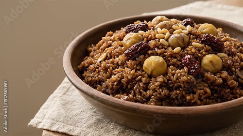 Close Up Korean Yakbap Bowl Minimal Clean Background