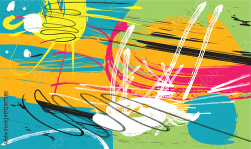 colorful Abstraction oil painting, scribble brush Pink abstract paint texture, layered mixed media canvas, curved shapes, dotted patterns, soft psychedelic artistic surface.eps