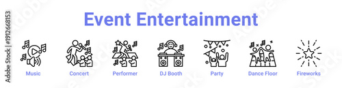 -Event Entertainment Icon Banner and Collection