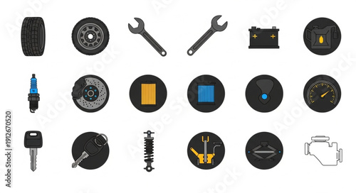 Car Parts and Tools Collection.