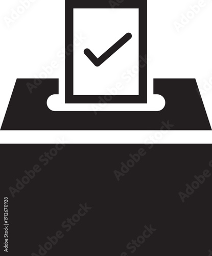 ballot box vote icon illustrator design 