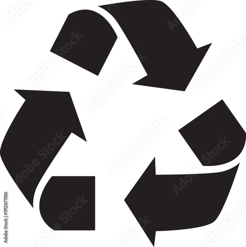recycle reuse triangle arrow icon illustrator design 