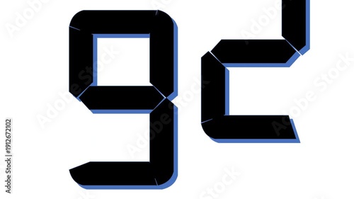 digital number timer effect animation video 