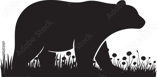 Andean bear Minimalist icon representing a vector file format for graphic design projects