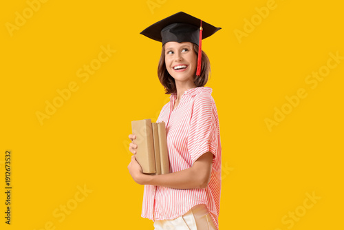 Female graduating student w...