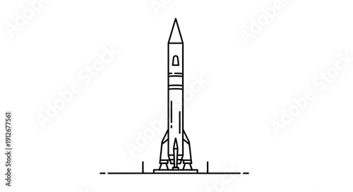 Rocket Launch Pad Line Art: Space Exploration and Future Technology