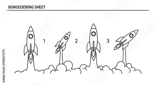 Rocket Launch Sequence: Four Stages of Liftoff and Ascent