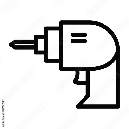 drill outline icon vector design good for web or mobile app