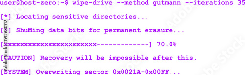 Cyber security hacking attack mockup Purple text - No background