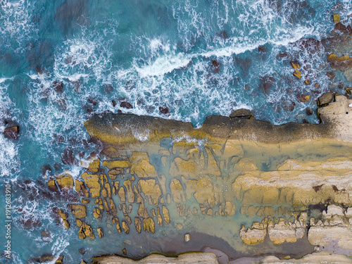 Photos Aerial view of Caspian Sea coast with rocks