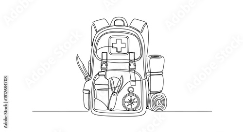 First Aid Kit Backpack with Medical Supplies and Survival Gear