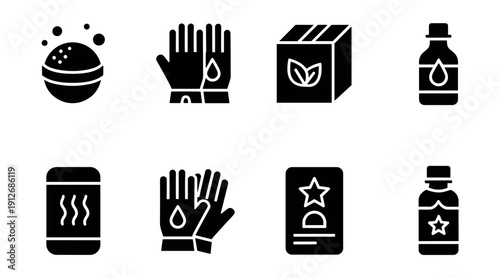 Product Packaging and Protection Icon Set