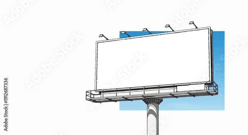 A blank outdoor advertisement display for messaging or promotion