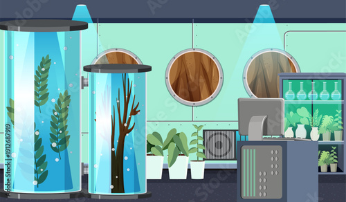 Science laboratory for chemical experiments