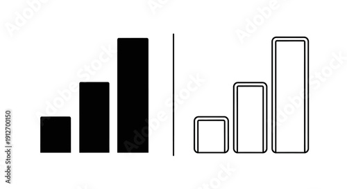 Bar chart growth comparison with keywords for adobe stock seo optimization Vector