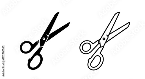 Two pair of scissors, scissors pair, scissors, pair of scissors, scissors drawing Vector