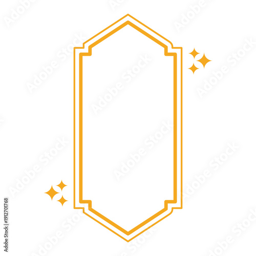 Middle Eastern Palace Gate Frame in Gold for Eid Mubarak