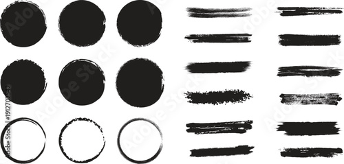 Brush stroke shapes and strokes