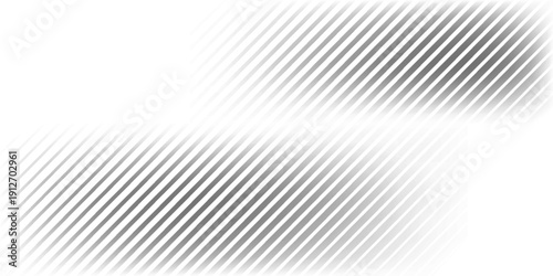 Slant line halftone gradation texture. Fading diagonal stripe gradient background. Black oblique pattern backdrop. Vanishing thin parallel line wallpaper for overlay, print, cover. Vector