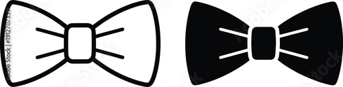 Black and white bow tie symbol