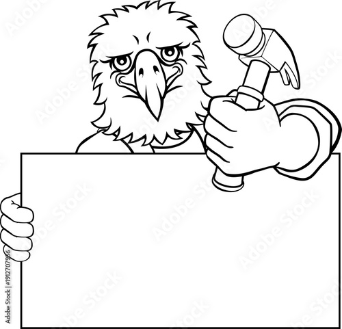 An eagle handyman or carpen...