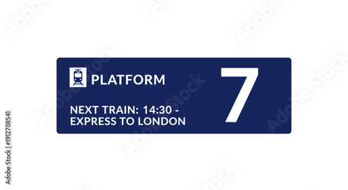 Digital Train Station Information Board for Express to London.