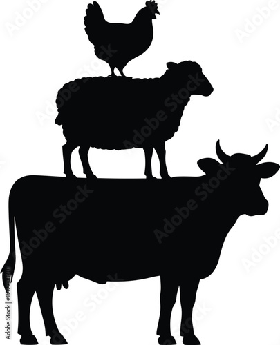 Cute duck pair silhouette on water, simple black bird illustration, wildlife nature vector, elegant waterfowl line art