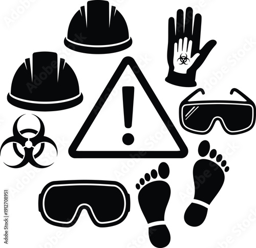 Personal protective equipment icons