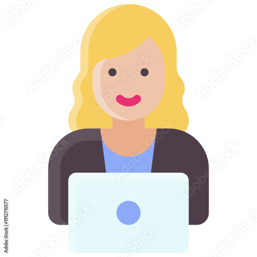 Woman Using Laptop
